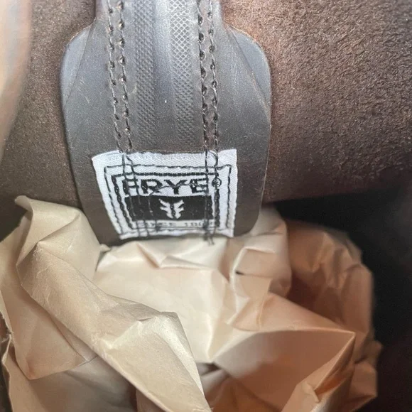 Frye Rugged Brown Leather Harness Biker Boots